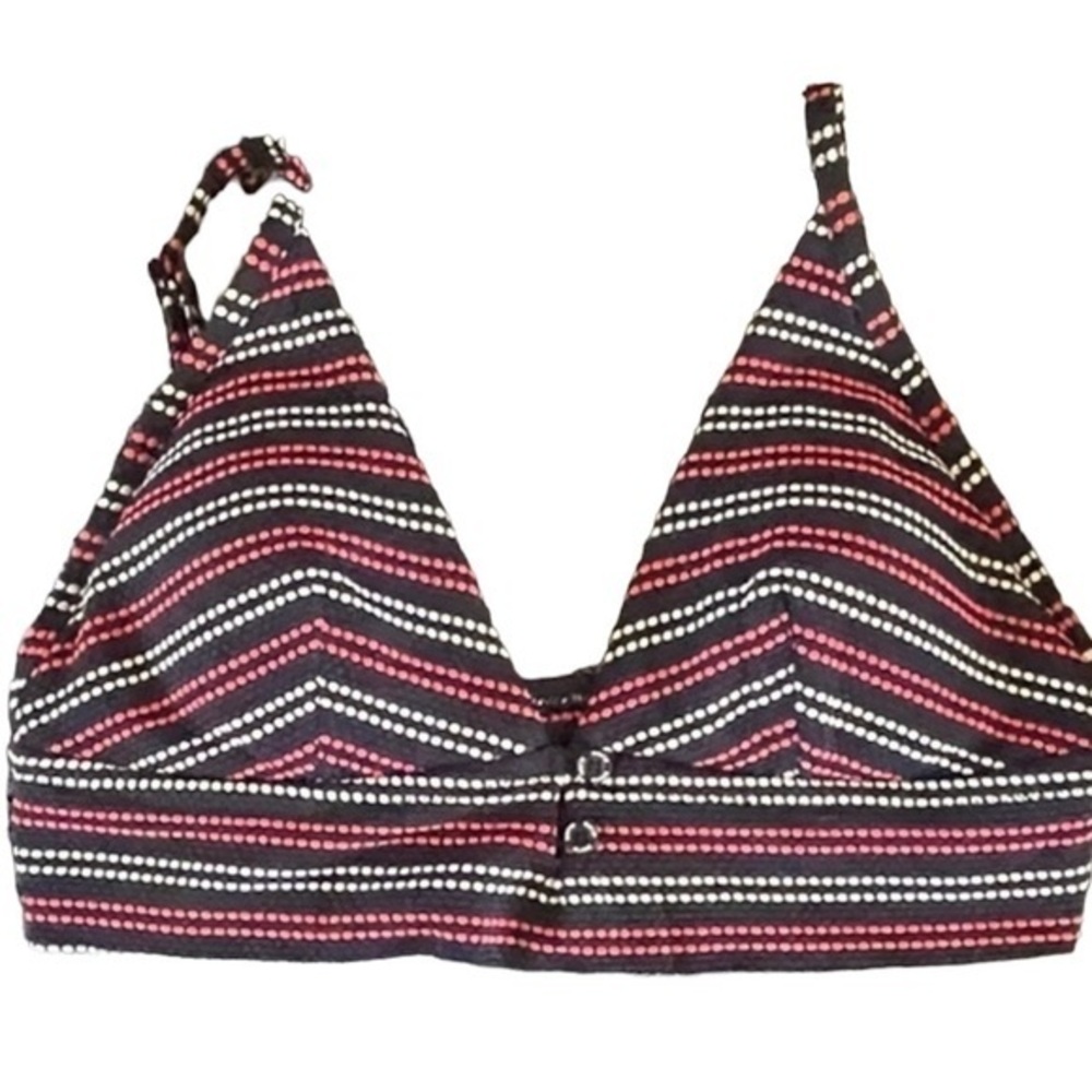 Aerie Bralette or Swimsuit top with removable pads - Red, White & Blue - Medium